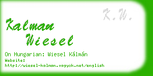 kalman wiesel business card